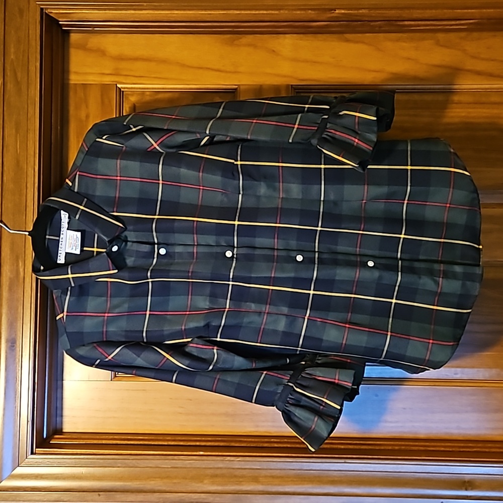 Gretchen Scott Priss plaid button down size Large
